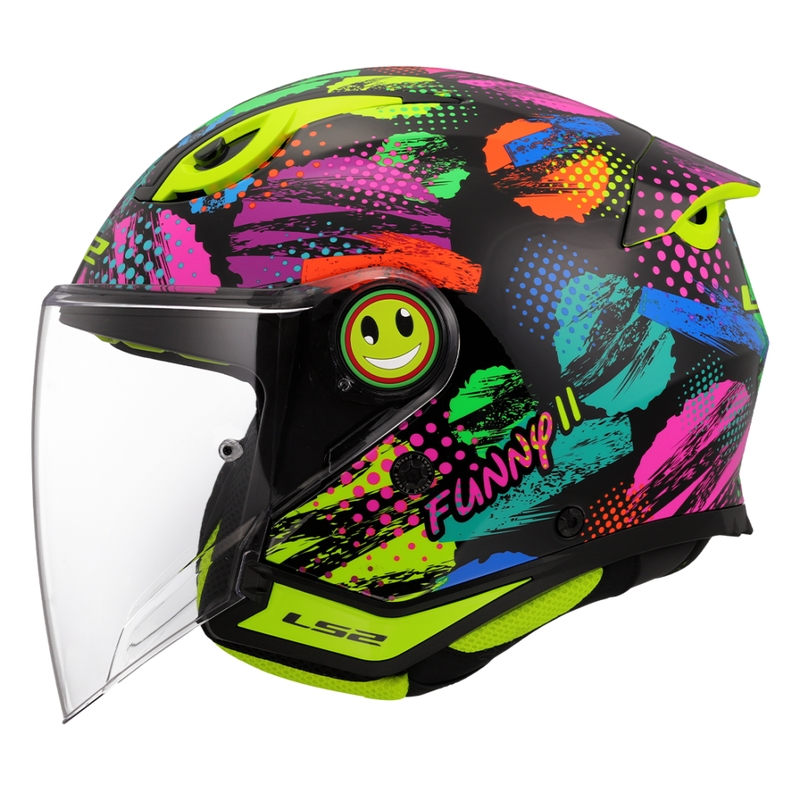 Kask motocyklowy otwarty dziecięcy LS2 OF622 Funny II Joy czarny