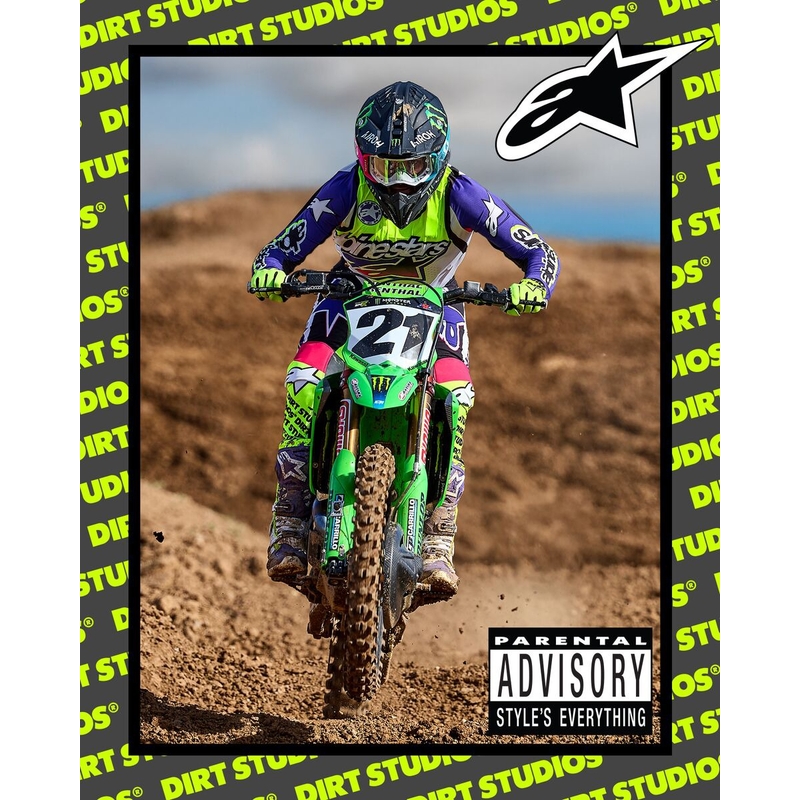 Spodnie motocrossowe Alpinestars Supertech edycja limitowana Dirt Studios biało-fioletowo-różowo-fluo-żółte