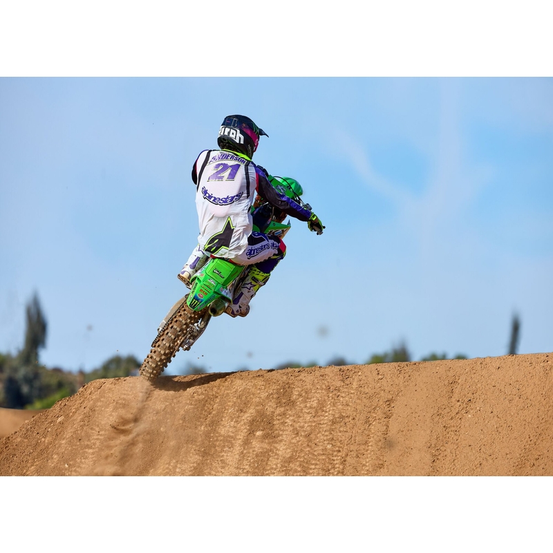 Spodnie motocrossowe Alpinestars Supertech edycja limitowana Dirt Studios biało-fioletowo-różowo-fluo-żółte
