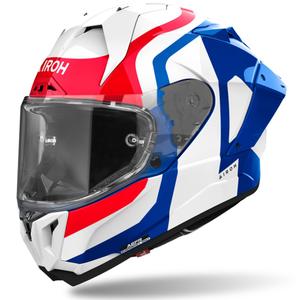 Kask motocyklowy integralny Airoh GP800 Competition niebiesko-czerwony