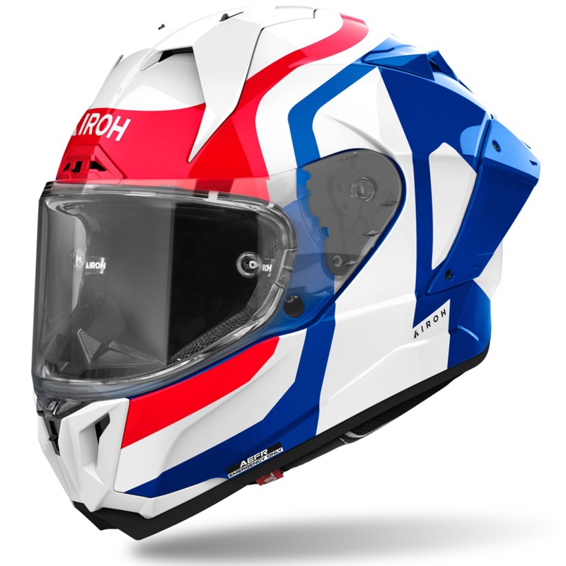 Kask motocyklowy integralny Airoh GP800 Competition niebiesko-czerwony
