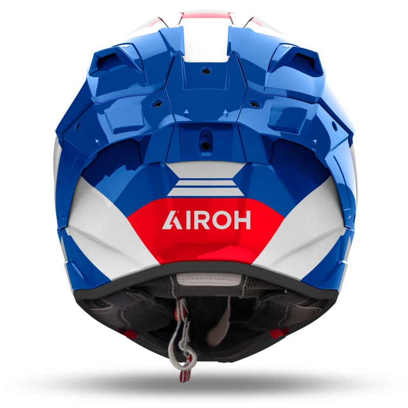 Kask motocyklowy integralny Airoh GP800 Competition niebiesko-czerwony