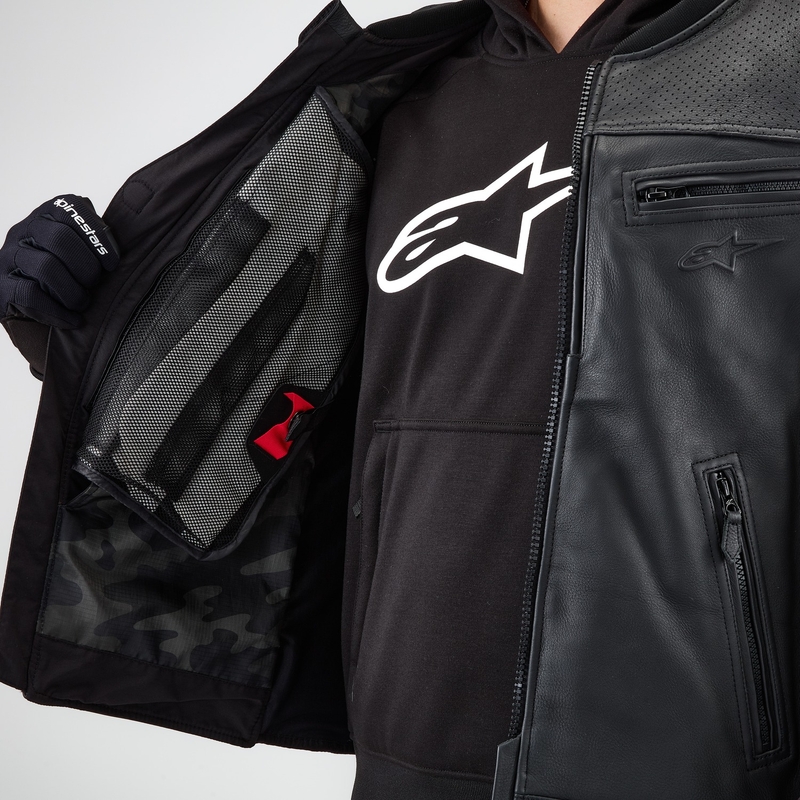 Kamizelka z poduszką powietrzną Alpinestars TECH-AIR®3 V2 LEATHER system czarna