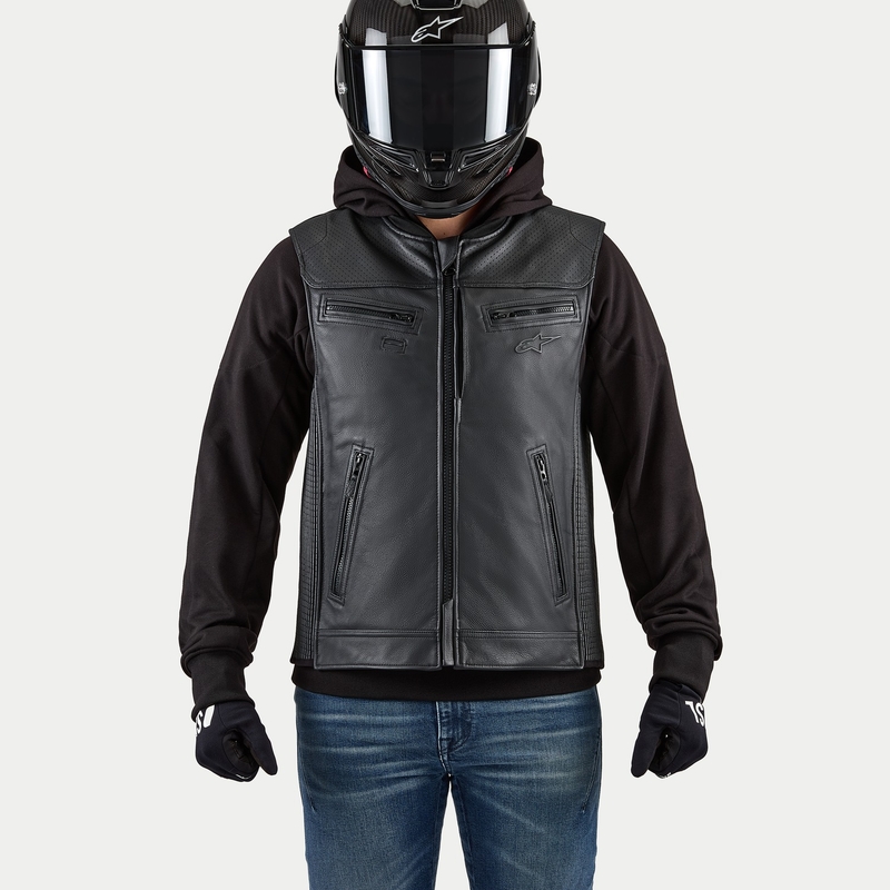Kamizelka z poduszką powietrzną Alpinestars TECH-AIR®3 V2 LEATHER system czarna
