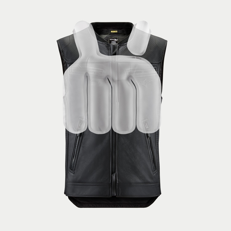 Kamizelka z poduszką powietrzną Alpinestars TECH-AIR®3 V2 LEATHER system czarna