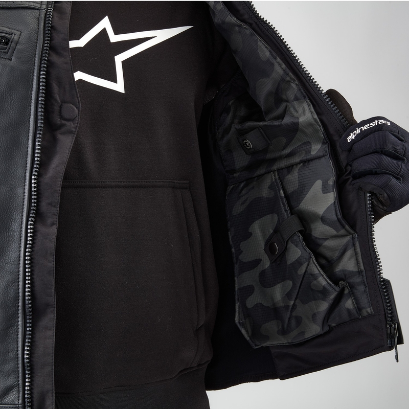 Kamizelka z poduszką powietrzną Alpinestars TECH-AIR®3 V2 LEATHER system czarna