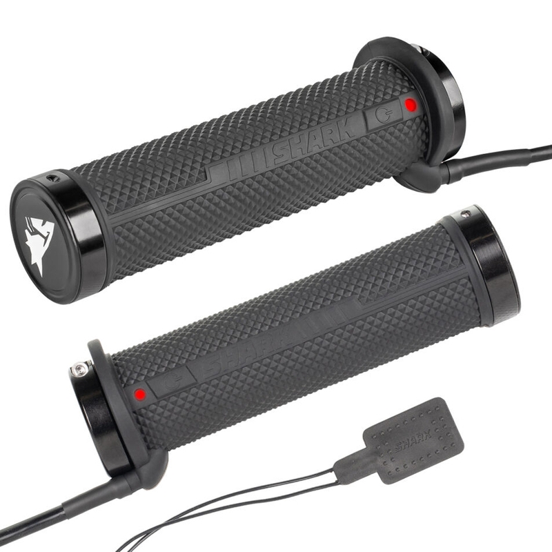 Podgrzewane uchwyty ATV SHARK Lock-On ze zintegrowanymi elementami sterującymi + podgrzewacz kciuka