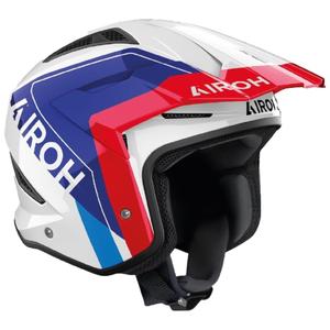 Kask motocyklowy do trialu Airoh TRR 2 Hunt niebiesko-czerwony