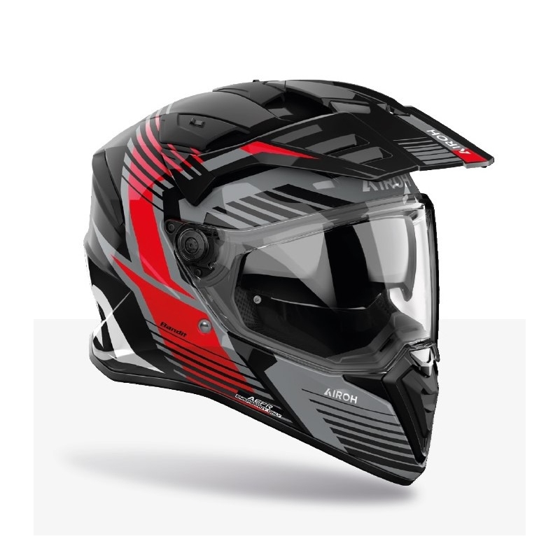 Kask motocyklowy enduro Airoh Bandit Spicy red