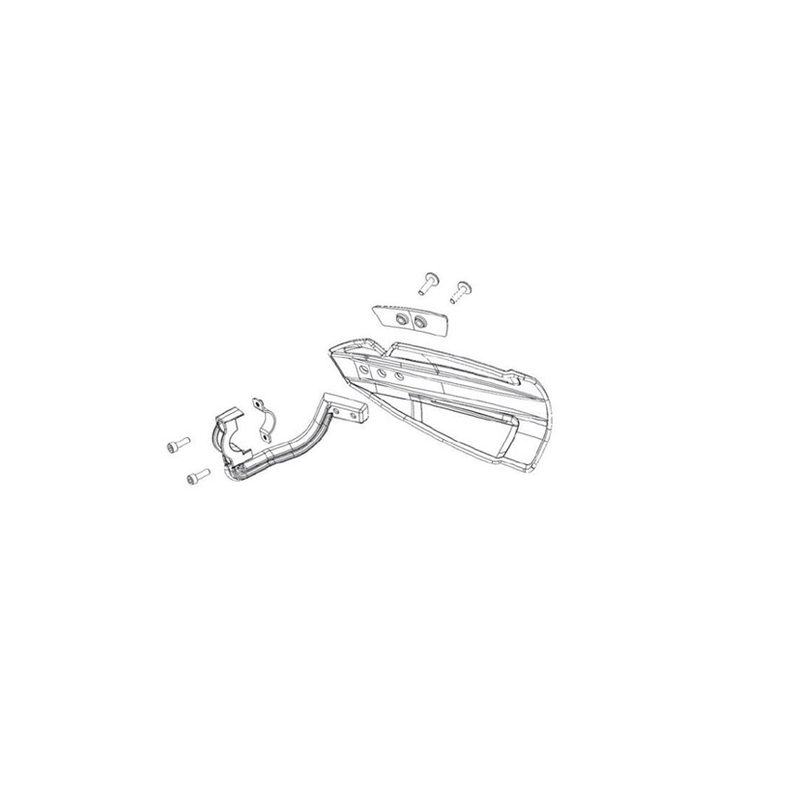 Handguard POLISPORT HAMMER with universal plastic mounting kit White