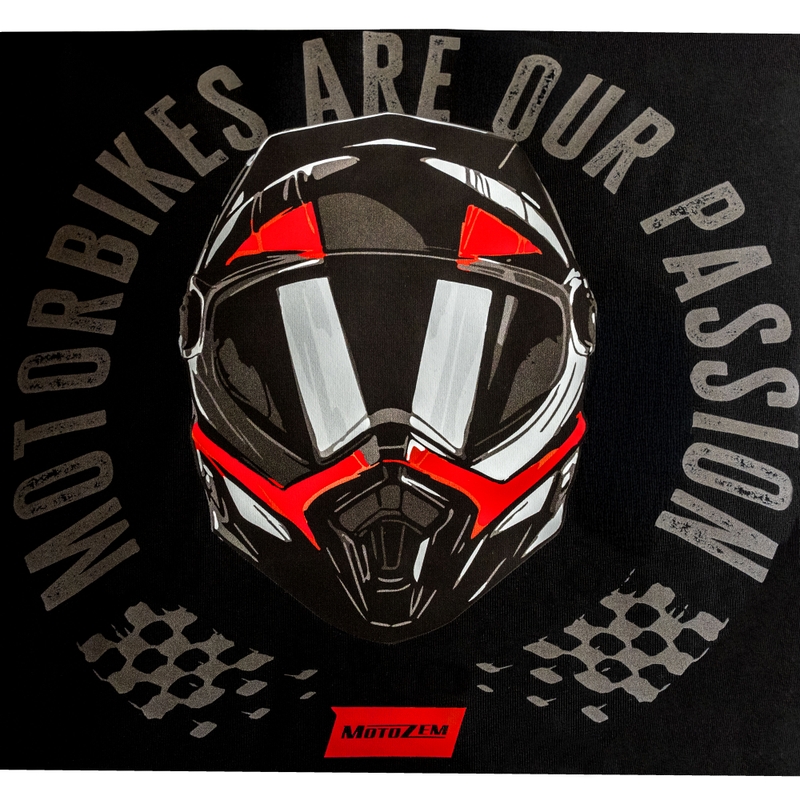 Koszulka MotoZem Motocykle to nasza pasja czarna