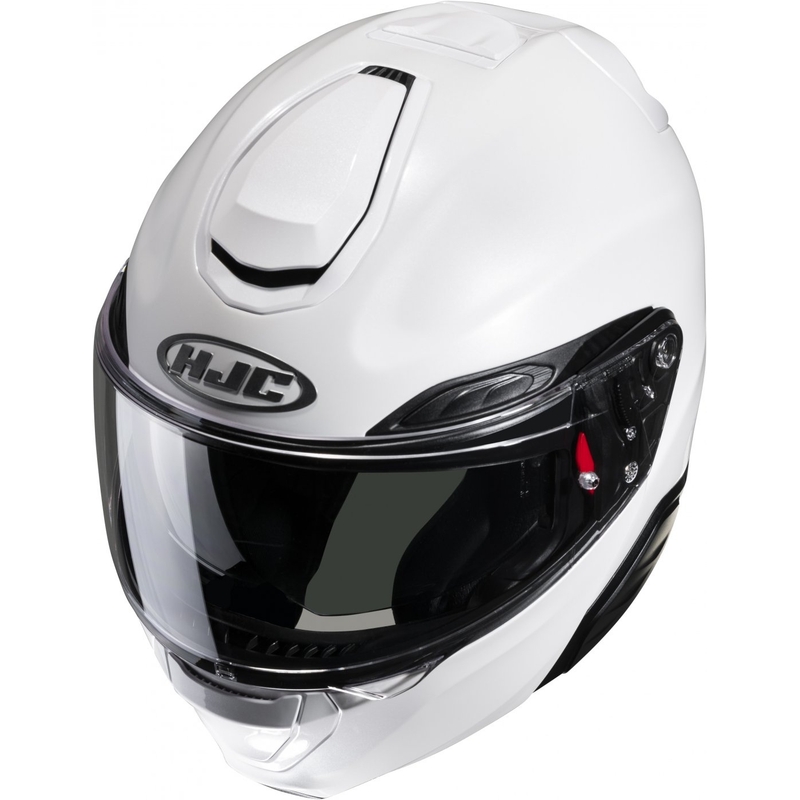 Kask motocyklowy HJC RPHA 91 Solid z klapką perłowo-biały