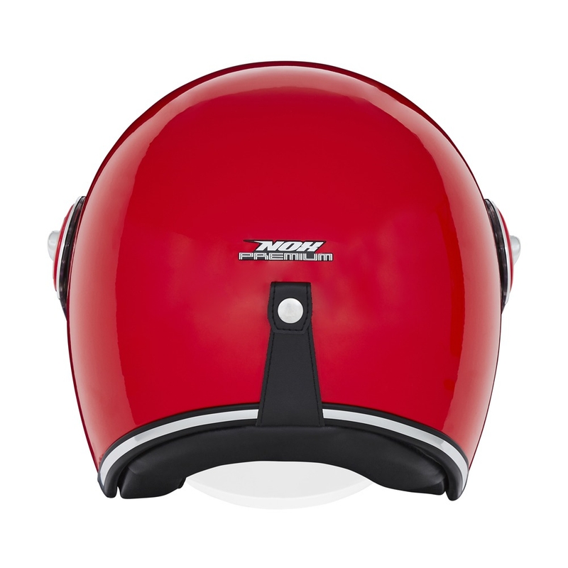 Kask motocyklowy otwarty NOX PREMIUM Heritage czerwony