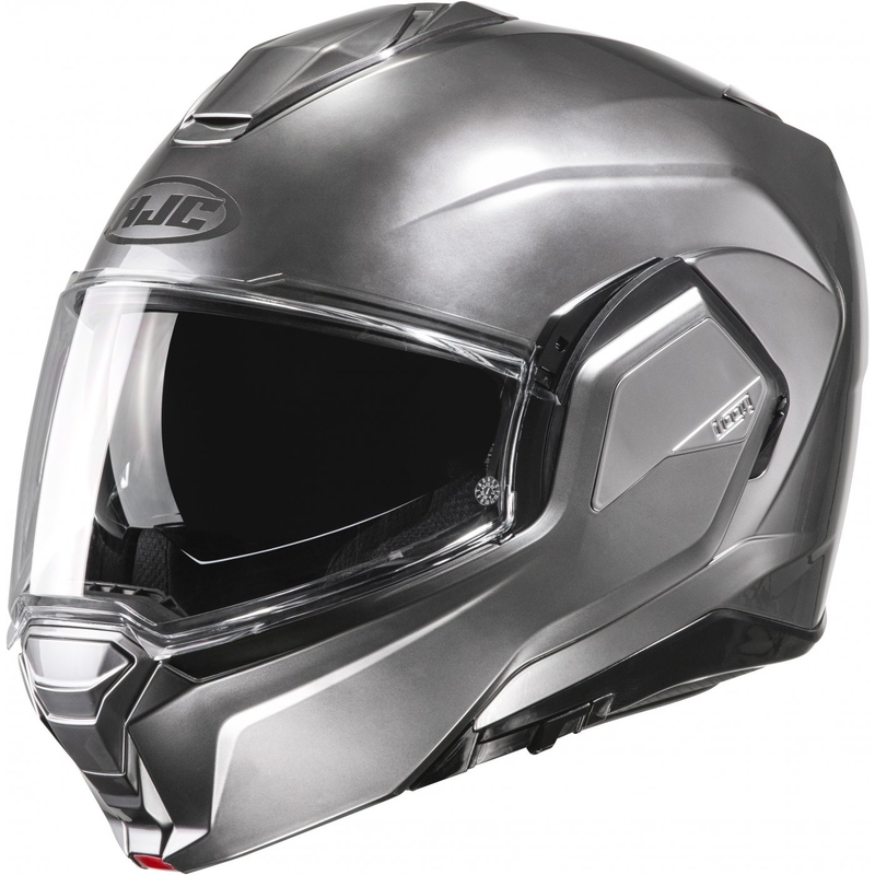 Kask motocyklowy typu flip-up HJC i100 Solid srebrny