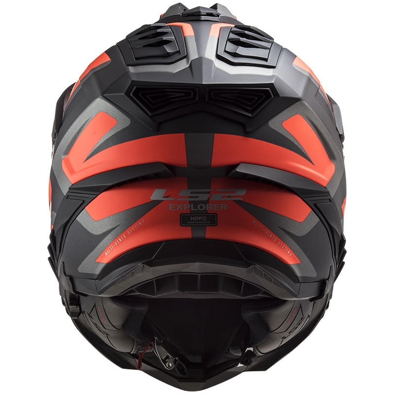 Kask enduro LS2 MX701 Explorer Alter czarno-fluo pomarańczowo-szary mat