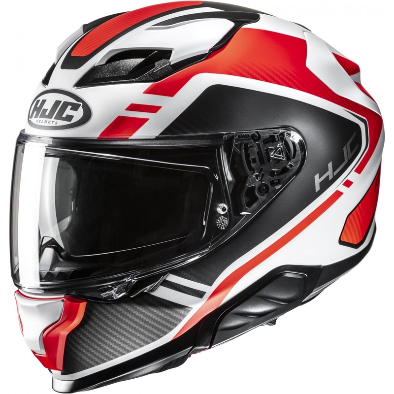 Kask motocyklowy integralny HJC F71 Tozz MC6HSF biało-czarno-czerwony