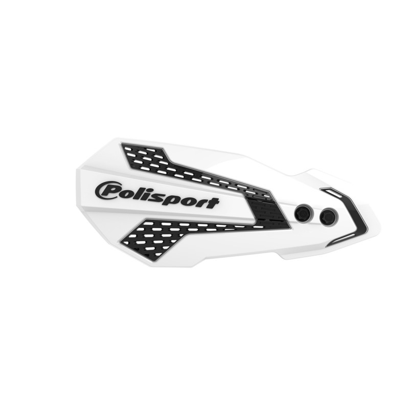 Handguard POLISPORT MX FLOW with mounting system white/black