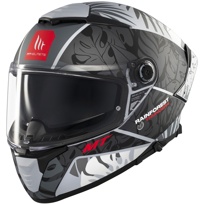 Kask motocyklowy integralny MT Thunder 4 SV Rainforest czarno-biały
