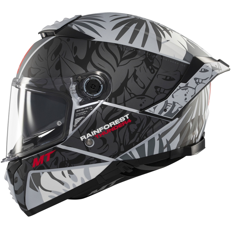 Kask motocyklowy integralny MT Thunder 4 SV Rainforest czarno-biały