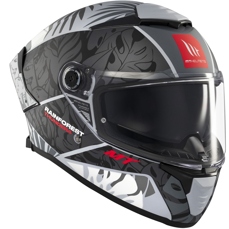 Kask motocyklowy integralny MT Thunder 4 SV Rainforest czarno-biały
