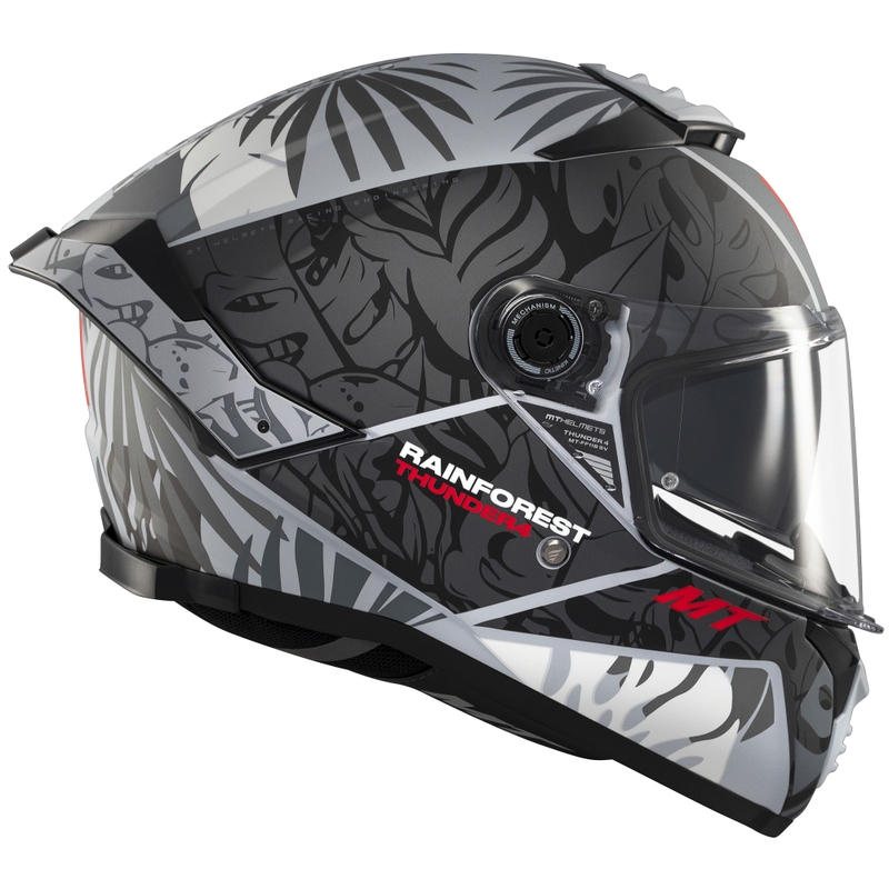 Kask motocyklowy integralny MT Thunder 4 SV Rainforest czarno-biały