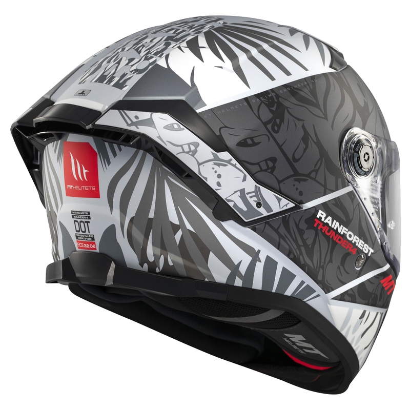 Kask motocyklowy integralny MT Thunder 4 SV Rainforest czarno-biały