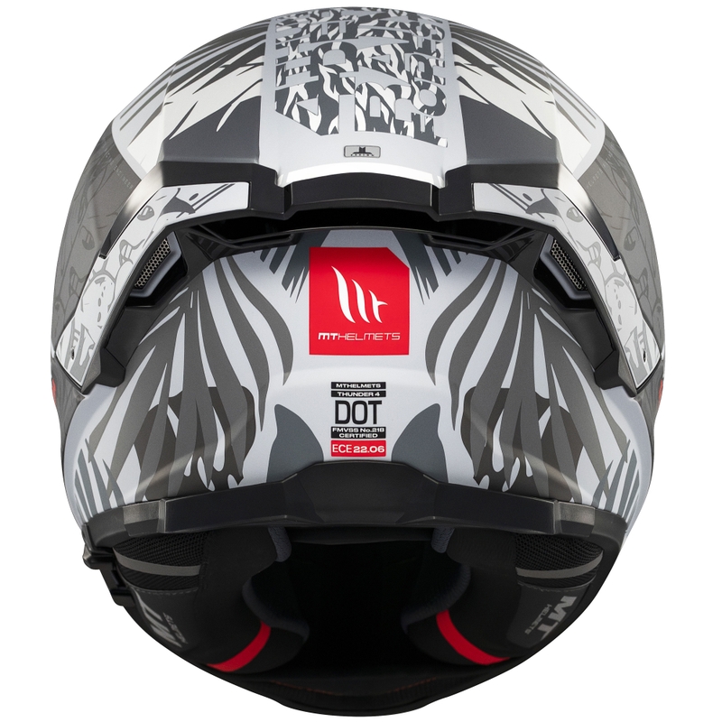 Kask motocyklowy integralny MT Thunder 4 SV Rainforest czarno-biały