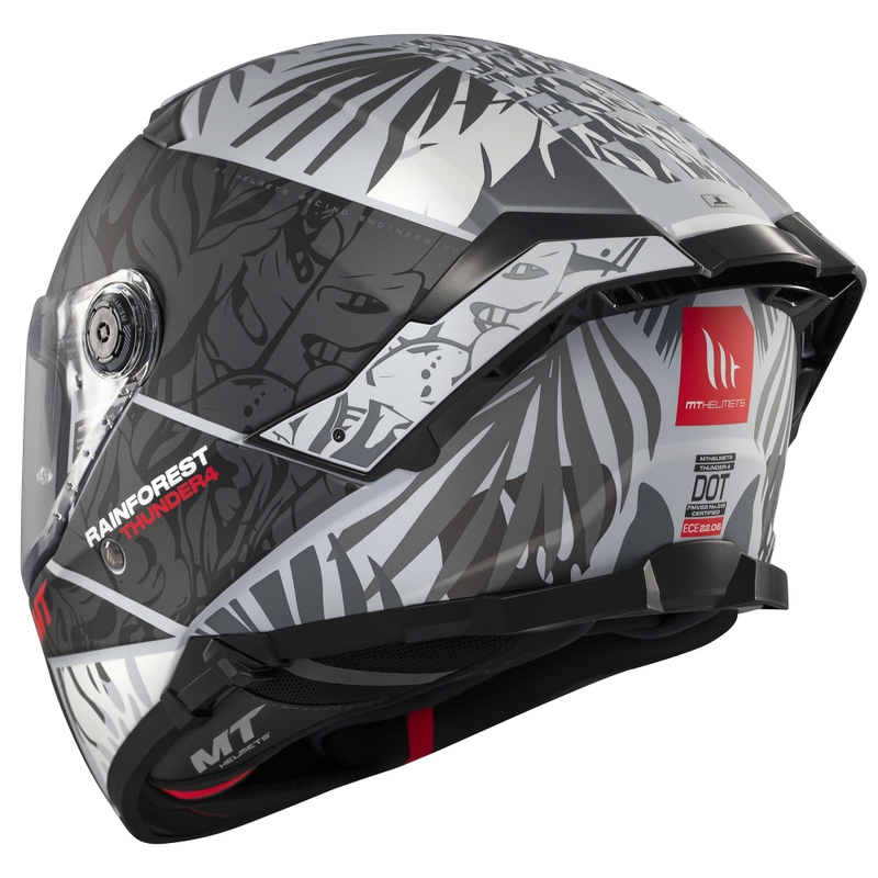 Kask motocyklowy integralny MT Thunder 4 SV Rainforest czarno-biały