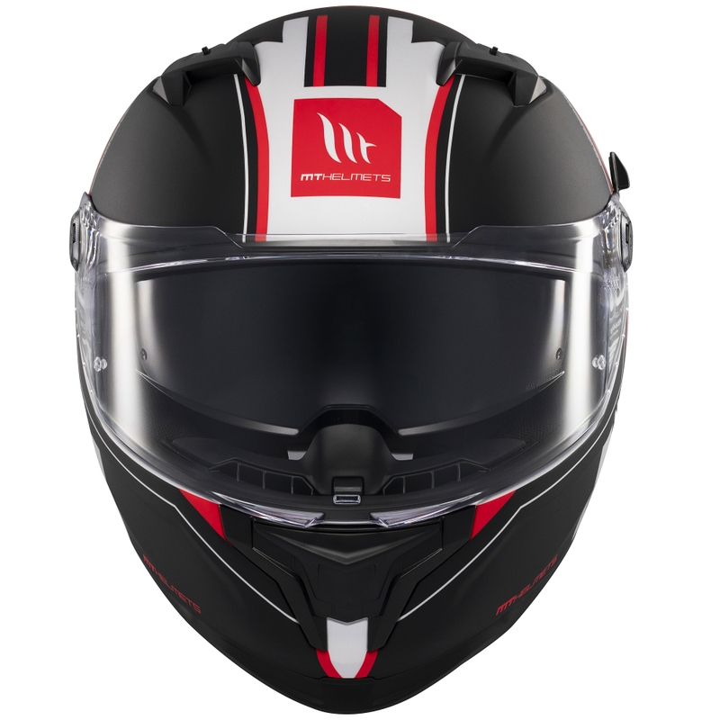 Zintegrowany kask motocyklowy MT Braker SV Charm matowo-czarno-biały