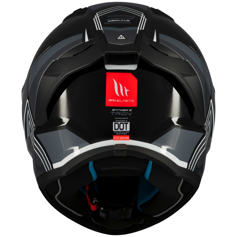 Zintegrowany kask motocyklowy MT Stinger 2 Tron czarno-szary