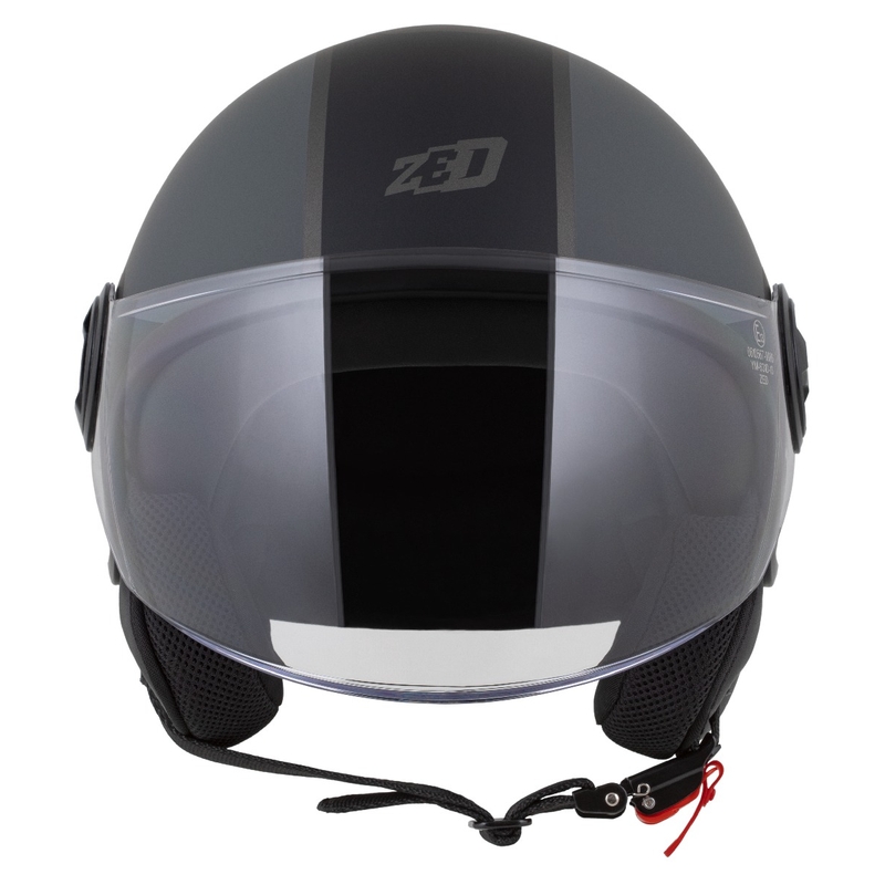 Kask otwarty ZED C35 szaro-czarny mat