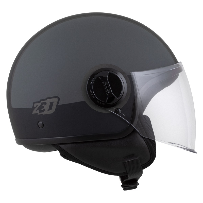 Kask otwarty ZED C35 szaro-czarny mat