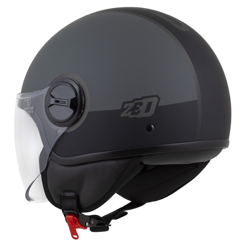 Kask otwarty ZED C35 szaro-czarny mat