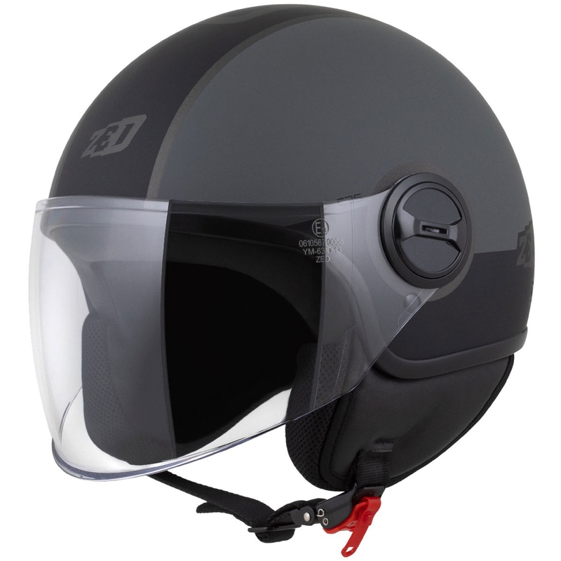 Kask otwarty ZED C35 szaro-czarny mat