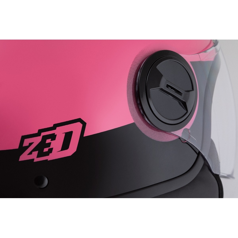 Kask otwarty ZED C35 różowo-czarny