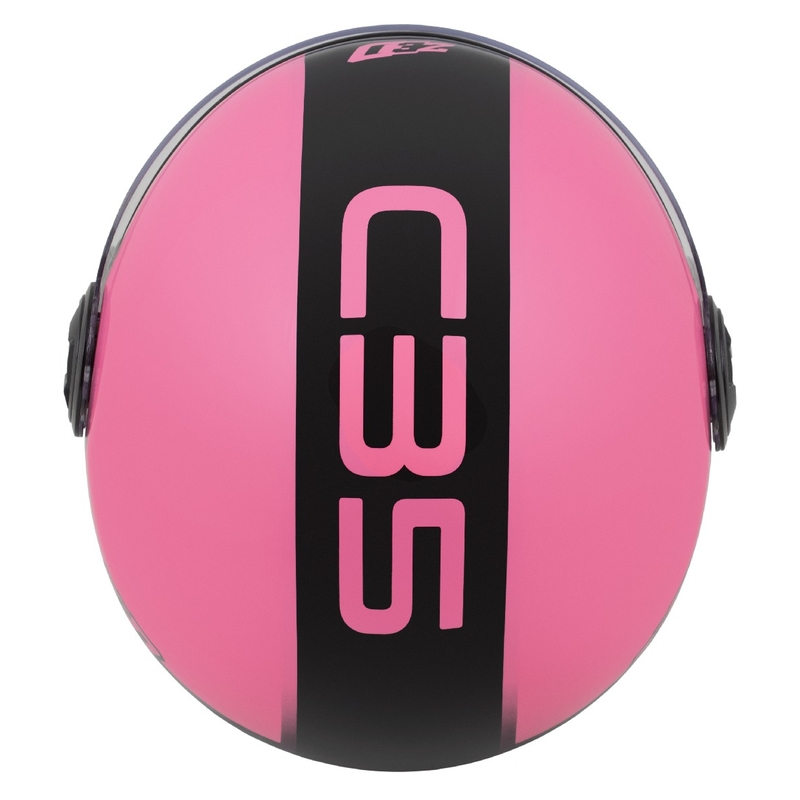 Kask otwarty ZED C35 różowo-czarny