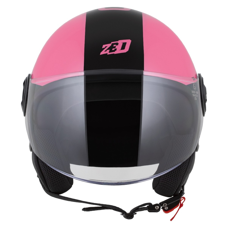 Kask otwarty ZED C35 różowo-czarny