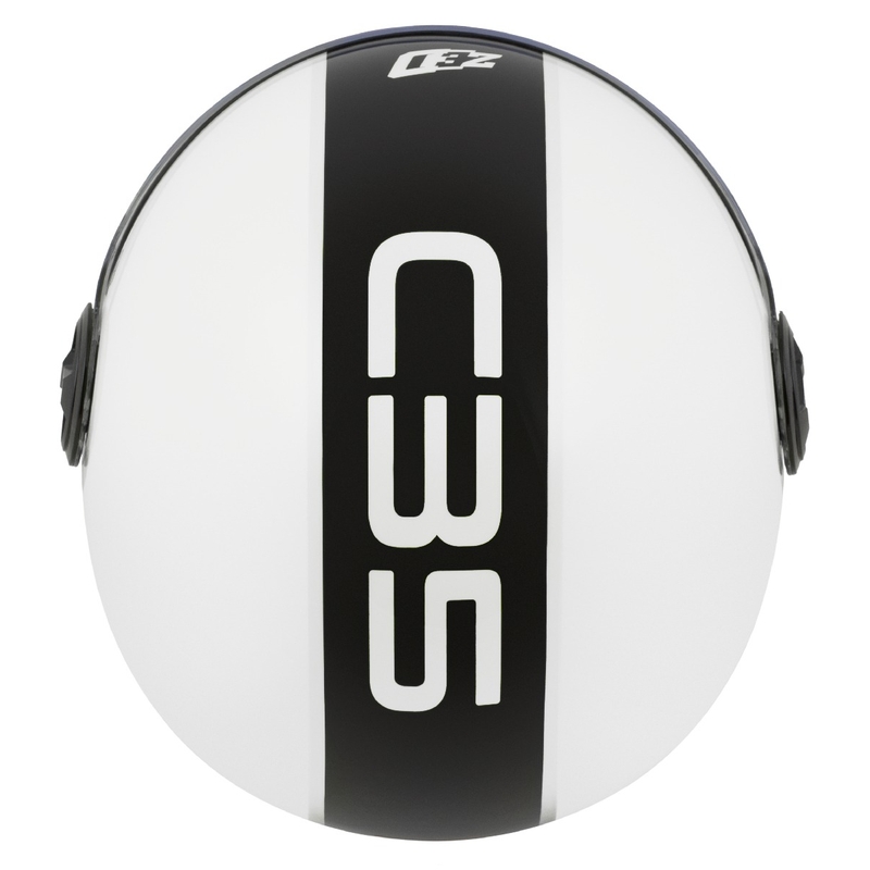 Kask otwarty ZED C35 biało-czarny