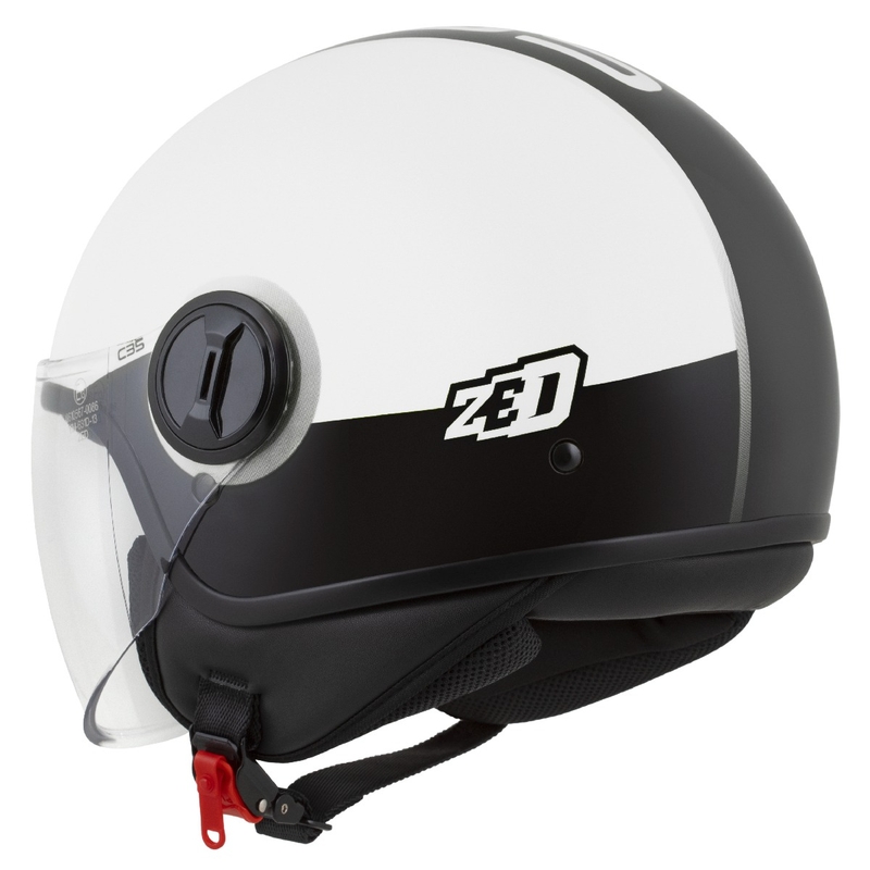Kask otwarty ZED C35 biało-czarny
