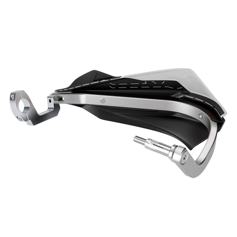 Handguard POLISPORT TRAIL BLAZER with universal mounting kit White/black