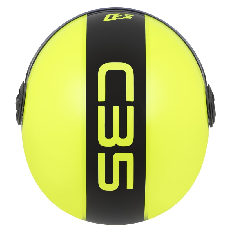 Kask otwarty ZED C35 fluo żółto-czarny
