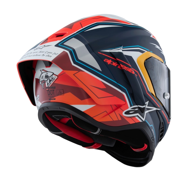 Alpinestars Supertech R-10 Limited Edition Pedro Acosta Kask motocyklowy Full Face Matte Blue-Red-White