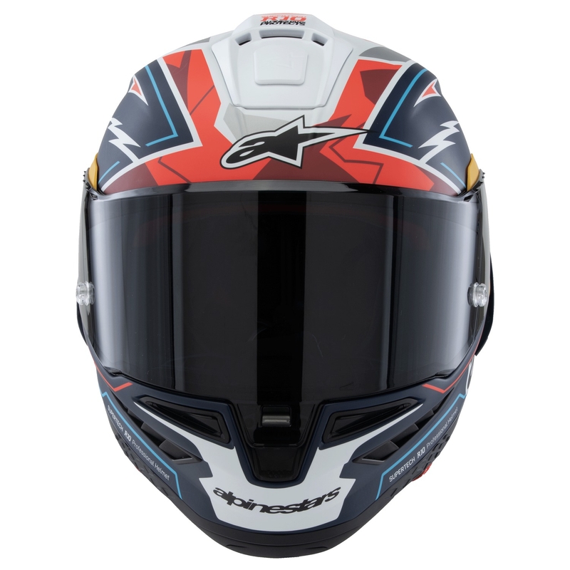 Alpinestars Supertech R-10 Limited Edition Pedro Acosta Kask motocyklowy Full Face Matte Blue-Red-White