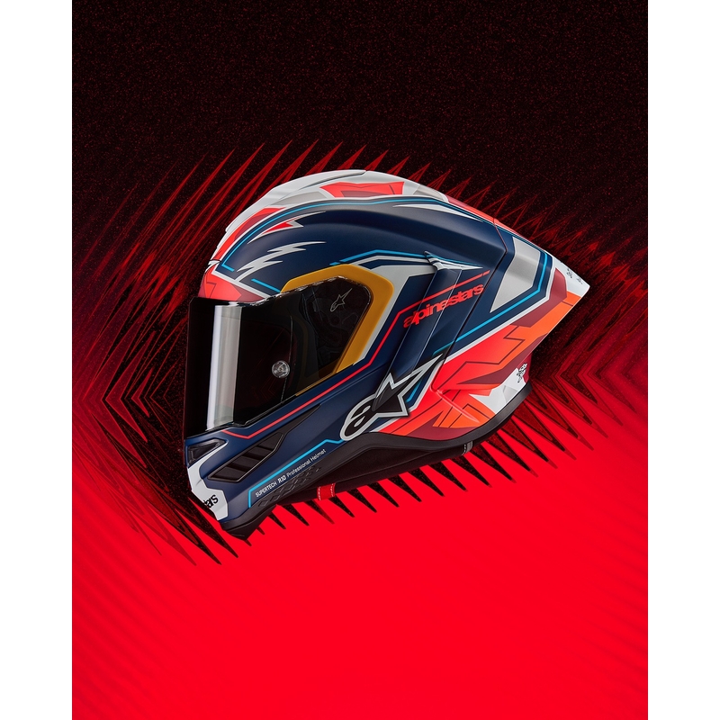 Alpinestars Supertech R-10 Limited Edition Pedro Acosta Kask motocyklowy Full Face Matte Blue-Red-White