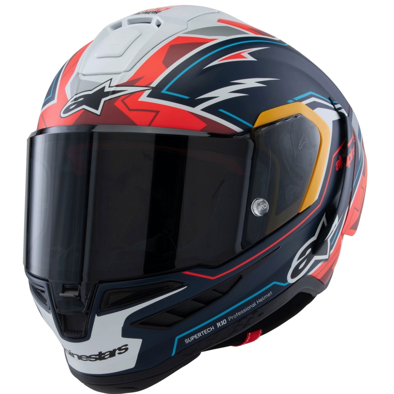 Alpinestars Supertech R-10 Limited Edition Pedro Acosta Kask motocyklowy Full Face Matte Blue-Red-White