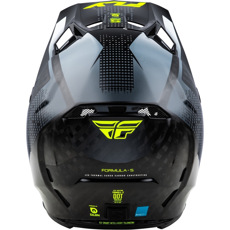 Kask motocrossowy FLY Racing Formula S Carbon Szaro-Fluo-Żółty