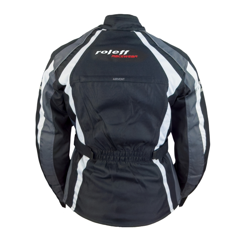 Kurtka motocyklowa damska Roleff Venedig czarno-szaro-biała