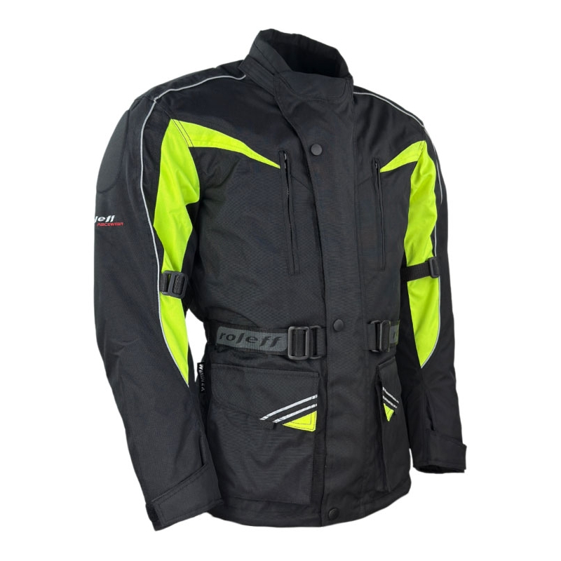 Kurtka motocyklowa Roleff Kodra czarno-fluo-żółta