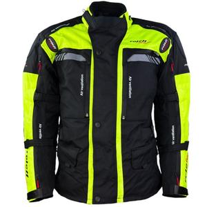 Kurtka motocyklowa Roleff Kodra Enduro czarno-fluo-żółta