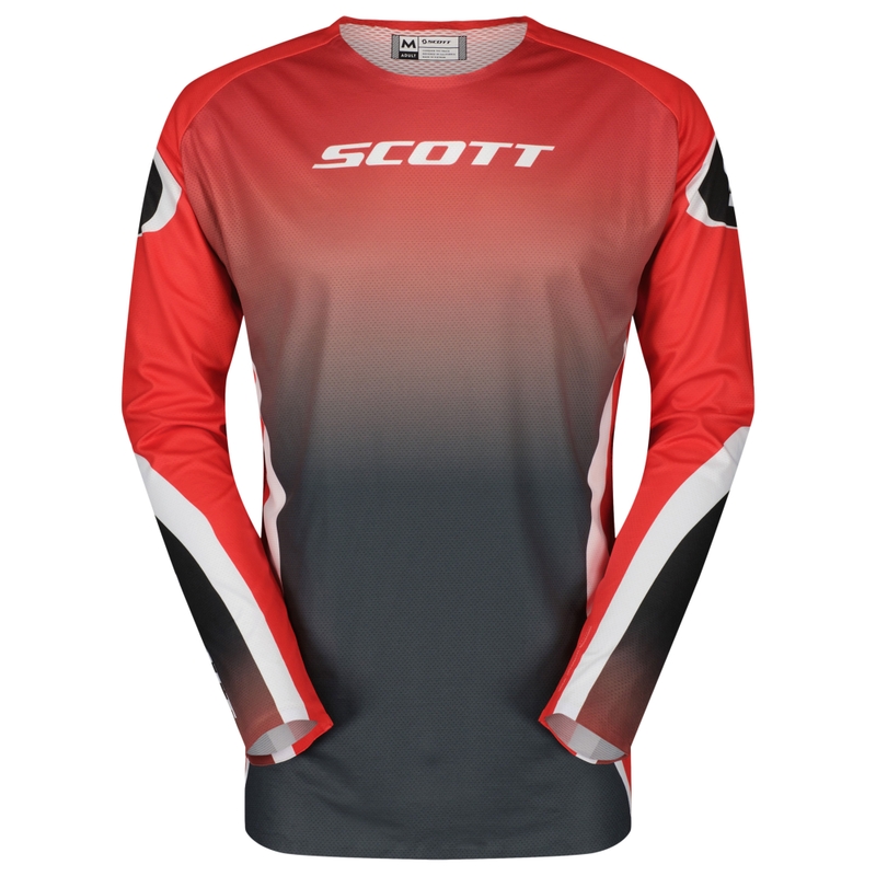 Koszulka motocrossowa SCOTT Podium Pro czerwono-czarna